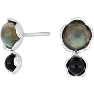Siersbøl Shape Sølv ørestik med labradorit + onyx