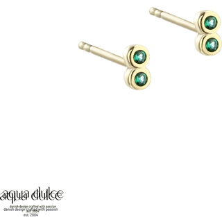 TINY GREEN EARSTUD | GOLDEN