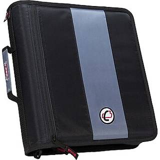 Case -It the Classic Zipper Binder - 2 tum O -ringar - flera fickor - 800 arkkapacitet - Levereras med axelrem - Jet Black D -251