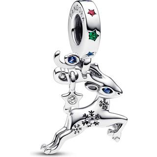 Pandora - Julerensdyrs charm med sten - 792826c01