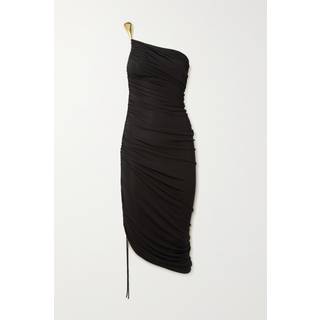 Bottega Veneta One-shoulder midi dress - black - M