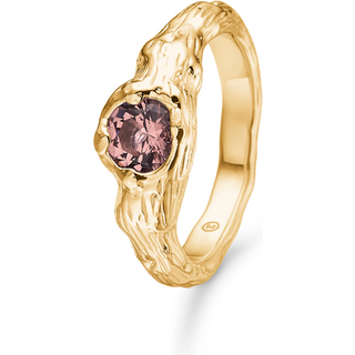 Studio Z Rosy Forest ring i forgyldt sølv med rosa cubic zirkonia