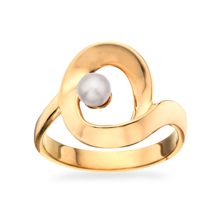 Scrouples Ring i 8 Karat Guld med Ferskvandsperle
