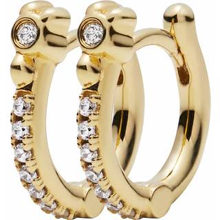 Maria Black Magnolia 8 Huggie Ørering Single 22 kt. Forgyldt Sølv 101001YG-8 - Dame - 925 Sterling Sølv