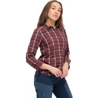 Bergans Women's Tovdal Shirt Amarone Red/Dark Shadow Grey Check, S