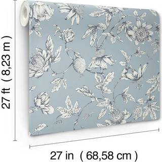 York Wallpaper Passion Flower Toile RT7853