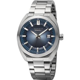 Regent 11150792 Herrenuhr Quarz Stahl/Blau 10 Bar