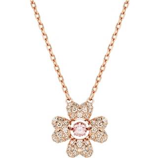 Idyllia Anhänger, Glücksklee, Weiß, Roségold-Legierungsschicht
