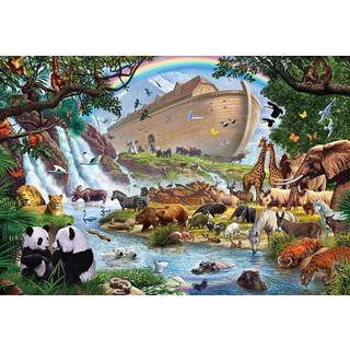 Vermont Christmas Company Noahs Ark Jigsaw Puzzle 100 stykker store stykker perfekt til b?rn og seniorer
