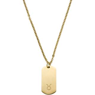 Tyr Zodiac Guldfarvet Stålhalskæde