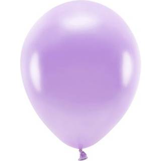 10 stk. Økologiske lavendel metallic balloner 10" – Biologisk nedbrydelig festdekoration