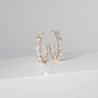 Sif Jakobs Ellisse Øreringe 18 kt. Forgyldt Sølv SJ-E2319-CZ-YG - Dame - 925 Sterling Silver