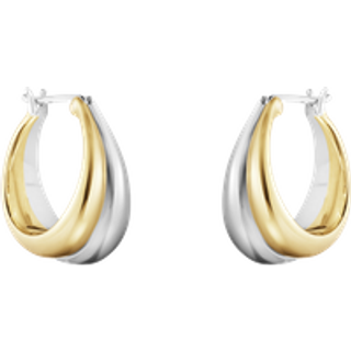 Georg Jensen Curve Øreringe 501B i guld og sølv