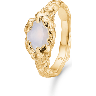 Studio Z Light Magma ring i forgyldt sølv med rosa cubic zirkonia