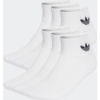 adidas Originals 6-Pack Quarter Sokker Herre, White - 37 - 39