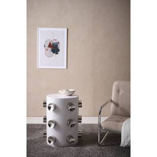 SATURNUS sidebord ø 41 cm - Sølvfarvet