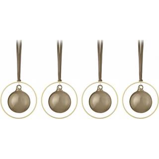 blomus KITAI juletræskugle 8,5 cm 4-pak Coffee