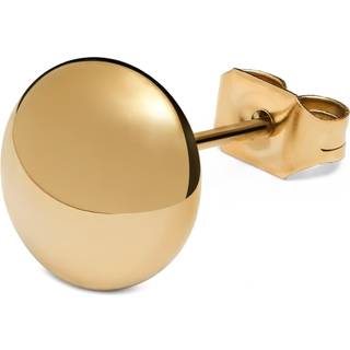 8mm Guldfarvet Button Stud Ørering
