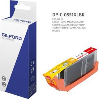 Gilford Blæk Sort Dc-551bk / Cli-551bk Xl
