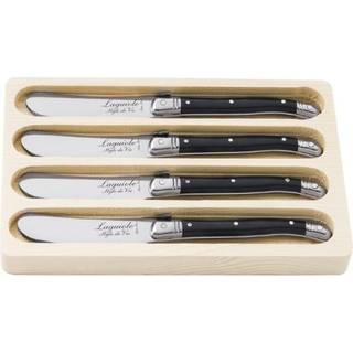 Laguiole Smørkniv 4-pak, sort