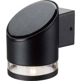 V-Tac 1W Solcelle væglampe LED - Sort, rund, IP54 - Dæmpbar : Ikke dæmpbar, Kulør : Varm