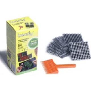 Beady 9stk. perleplader 6x6cm + 1 skraber i æske