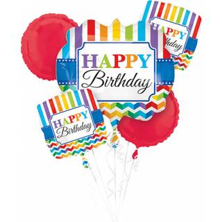 Happy Birthday Folienballon Bouquet Bunt