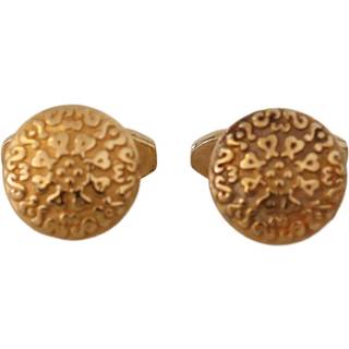 Dolce & Gabbana Guld Plated Brass Round Pin Herre Cufflinks