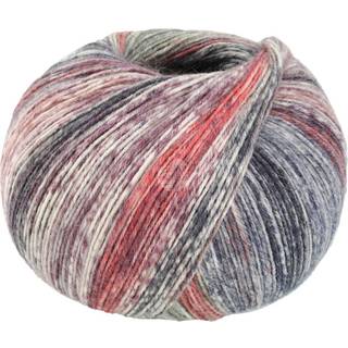 Meilenweit 100 Alpaka print - Grau/Hellrot/Taupe