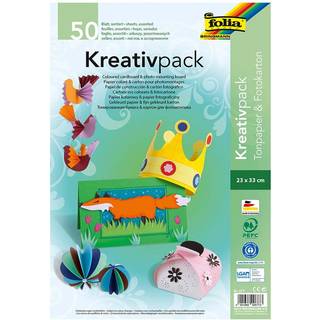 Kreativpack Tonpapier & Fotokarton - Mehrfarbig