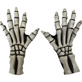 Skelett Handschuhe weiß