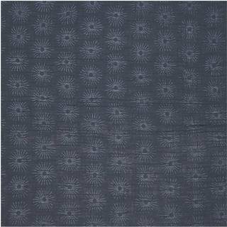 Meterware Krinkelmusselin Rosette blau Hot Foil - Blau