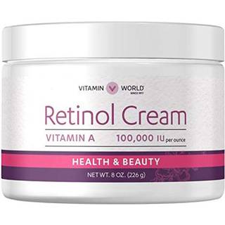 Vitamin World Retinolcreme: 100.000 IE Vitamin A pr. oz, 8 oz natcreme til ansigt og øjne til strålende hud