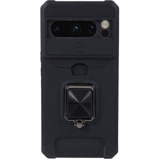 Google Pixel 8 Pro Håndværker Cover m. Magnetisk Kickstand, Kortholder & Cam Slider - Sort
