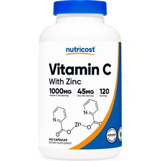 Nutricost – Vitamin C med Zink 1000 mg (240 Kapsler)