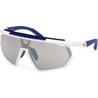 Adidas Sport Mand SP0029-H 21C Solbriller Injiceret Hvid Grå Maske Normal Spejl