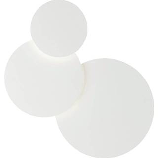 Tilda LED-væglampe, rund, 3 lyskilder, hvid