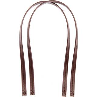 Kunstleder Taschengriffe lang dunkelbraun