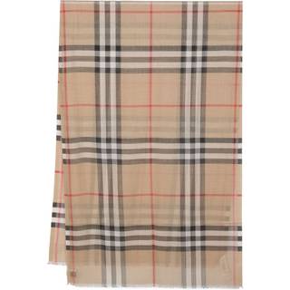 Burberry Burberry Check wool and silk scarf - beige - One Size