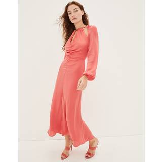 Veronica Beard Fayla chain cutout midi dress - red - 4 XS