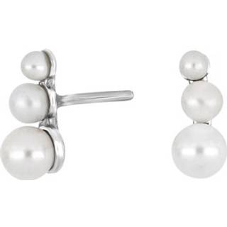 Siersbøl sølvørestikker med ferskvandsperler