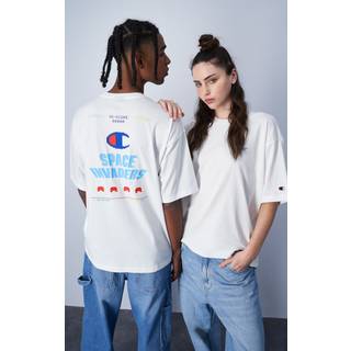T-shirt Champion x Space Invaders Crewneck T-Shirt White M - White - M