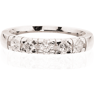 Scrouples - Grace Alliancering i 14kt hvidguld m. i alt 0,35ct.