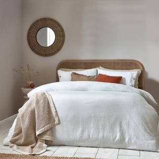 Yard Yard White Lark Muslin 100% Cotton Duvet Cover Set