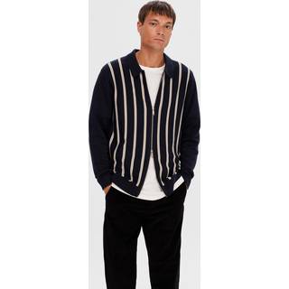 SLHMATTIS LS KNIT STRIPE ZIP CARDIG