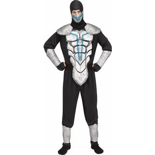 Ninja Kämpfer Kostüm mit Leuchteffekt