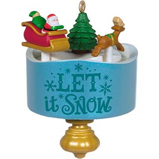 Hallmark keepsake 1.45 """" Miniature Christmas Ornament 2022 Santas Little Spin Mini