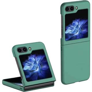 Samsung Galaxy Z Flip5 (5G) Gummibelagt Hård Plastik Bagside Cover - Grøn