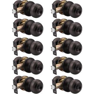 Probrico Privacy Door Knaps H?ndtag Bed og baded?rsknap med l?solie gnidede bronzed?rknapper interi?r 10 pakke