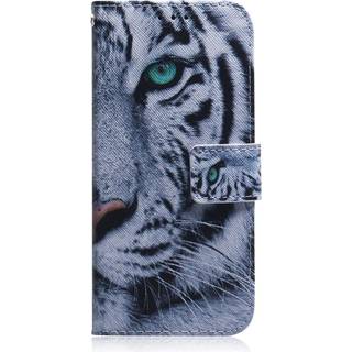 Google Pixel 6 Læder Flip Cover m. Pung & Print - Tiger